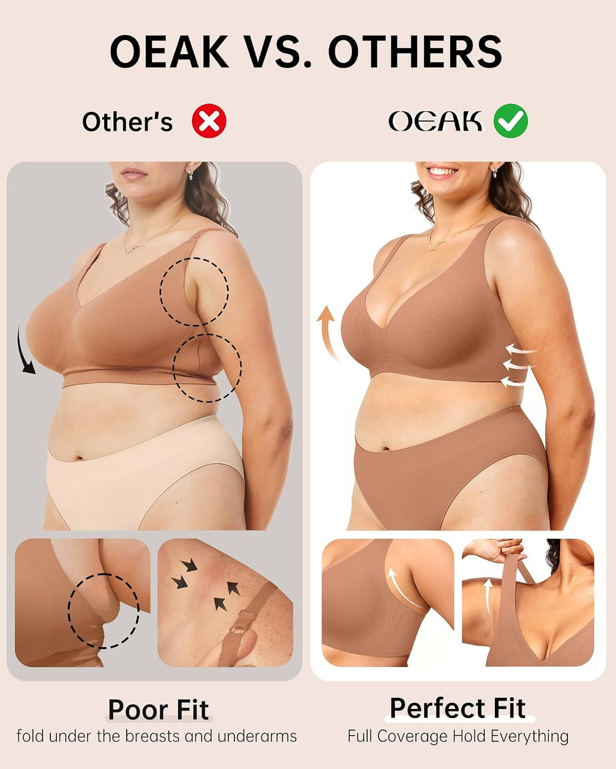 Womens Deep V Bras Wireless Comfortable Bra Supportive No Underwire Bras Tshirt Push Up Bralettes Plunge Seamless Bra - Colors A