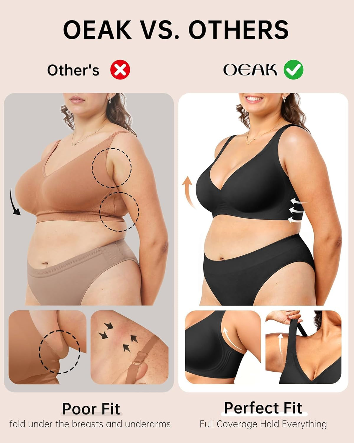 Womens Deep V Bras Wireless Comfortable Bra Supportive No Underwire Bras Tshirt Push Up Bralettes Plunge Seamless Bra - Colors A
