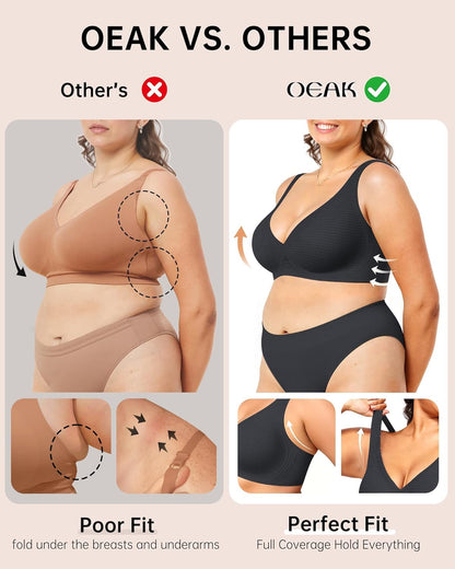 Womens Deep V Bras Wireless Comfortable Bra Supportive No Underwire Bras Tshirt Push Up Bralettes Plunge Seamless Bra - Colors A