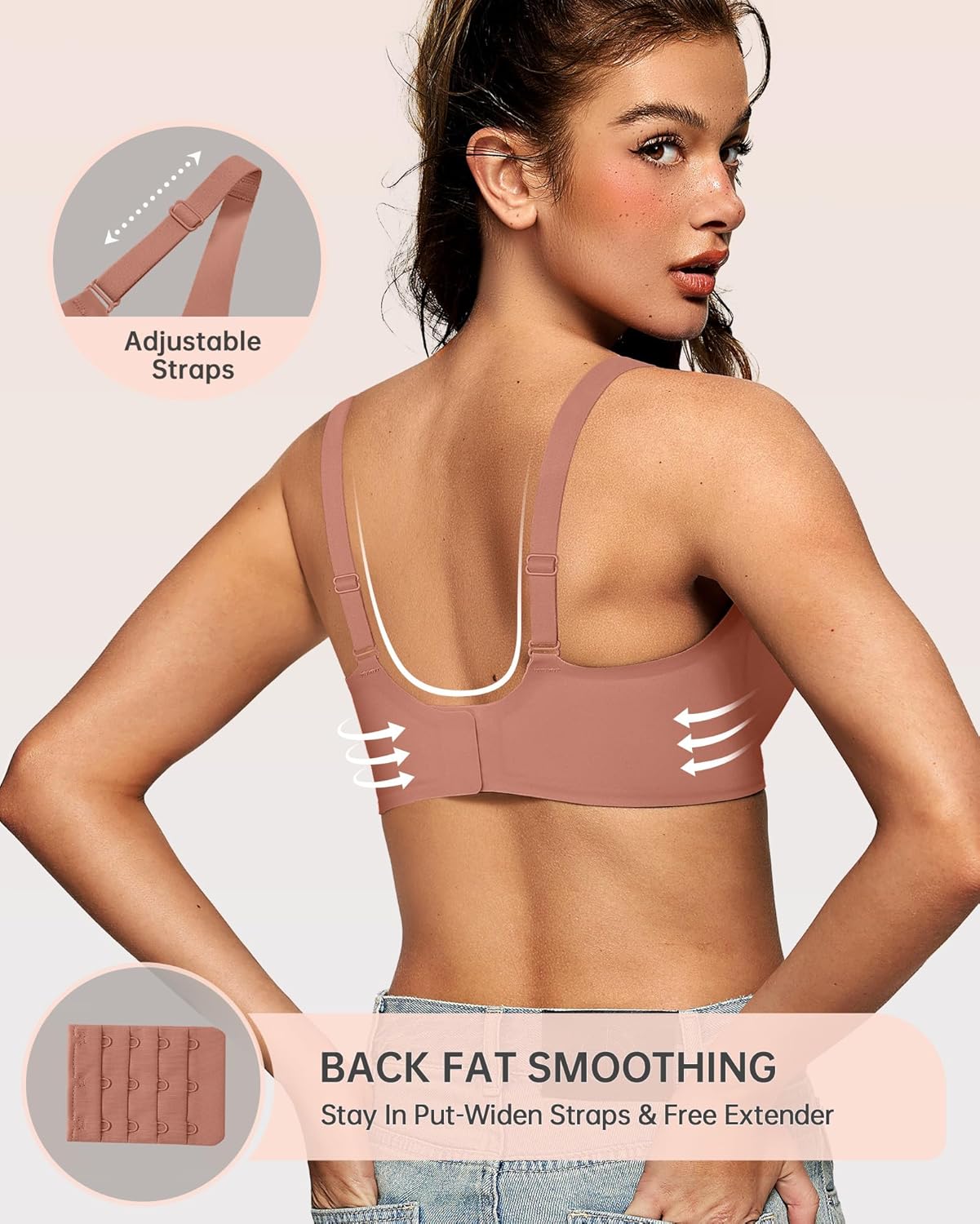 Womens Deep V Bras Wireless Comfortable Bra Supportive No Underwire Bras Tshirt Push Up Bralettes Plunge Seamless Bra - Colors A