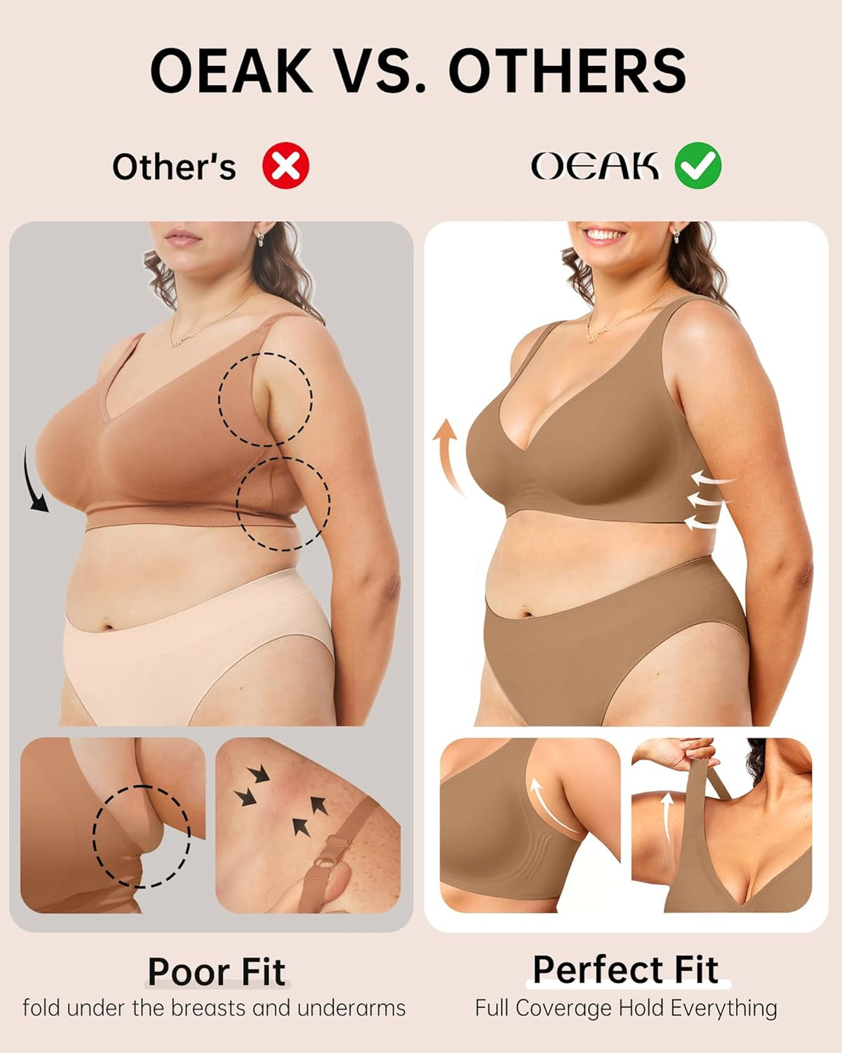 Womens Deep V Bras Wireless Comfortable Bra Supportive No Underwire Bras Tshirt Push Up Bralettes Plunge Seamless Bra - Colors A