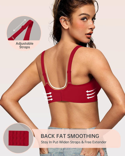 Womens Deep V Bras Wireless Comfortable Bra Supportive No Underwire Bras Tshirt Push Up Bralettes Plunge Seamless Bra - Colors A