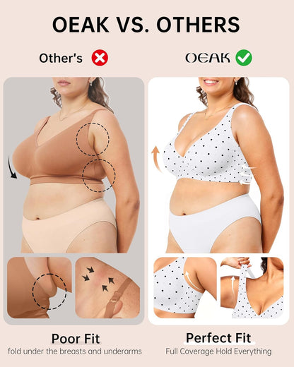 Womens Deep V Bras Wireless Comfortable Bra Supportive No Underwire Bras Tshirt Push Up Bralettes Plunge Seamless Bra - Colors A