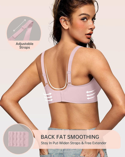 Womens Deep V Bras Wireless Comfortable Bra Supportive No Underwire Bras Tshirt Push Up Bralettes Plunge Seamless Bra - Colors A