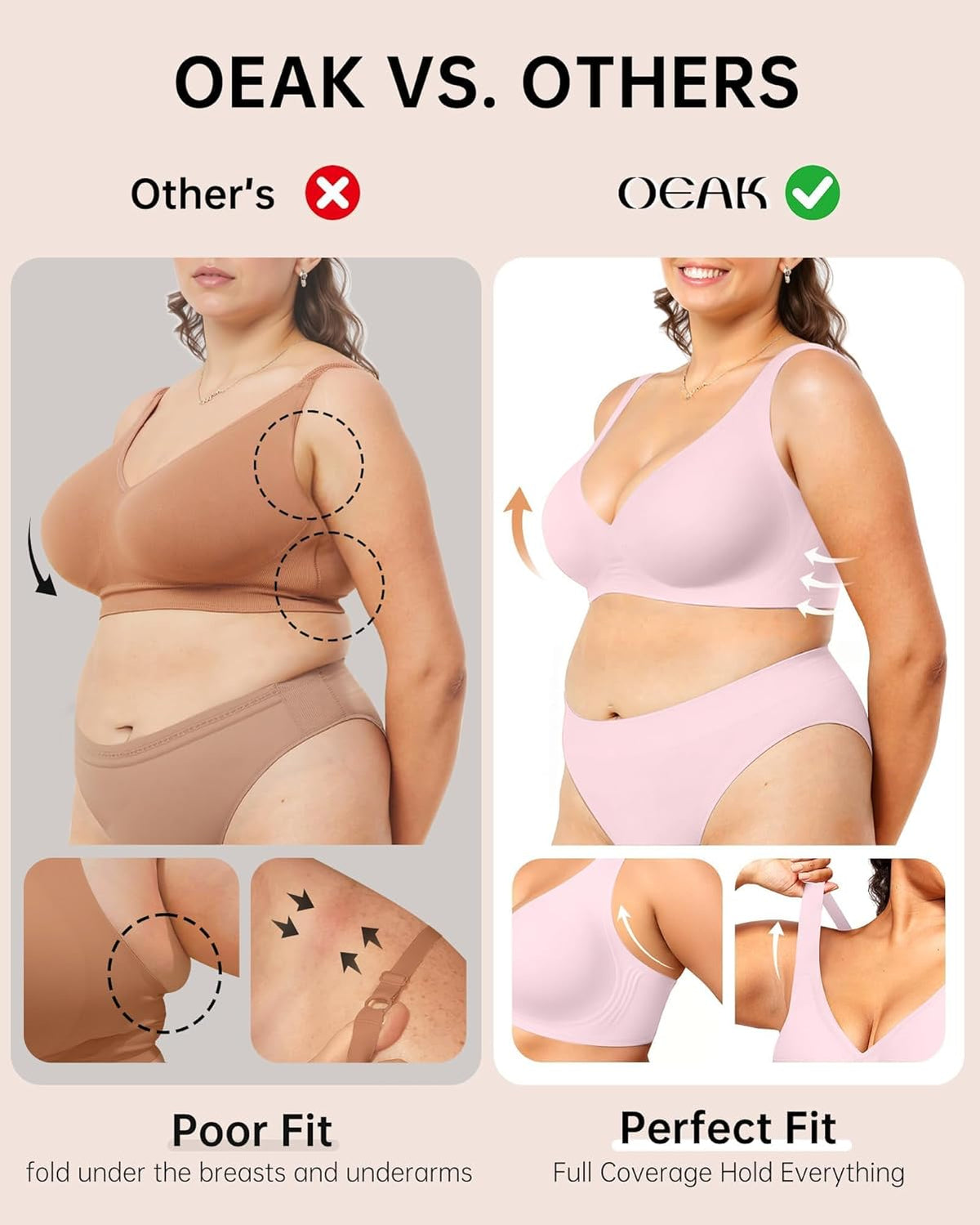 Womens Deep V Bras Wireless Comfortable Bra Supportive No Underwire Bras Tshirt Push Up Bralettes Plunge Seamless Bra - Colors A
