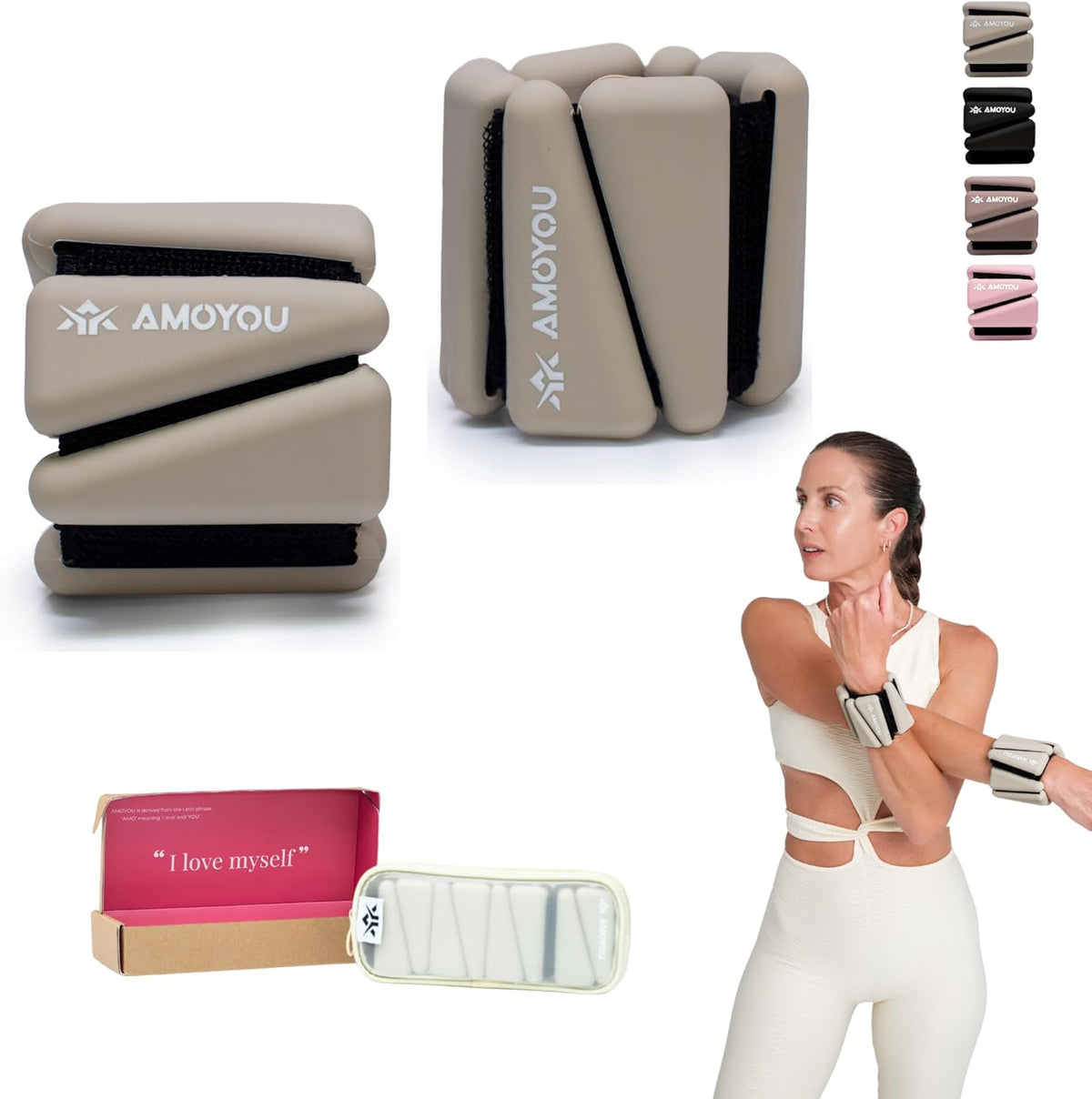 Wrist & Ankle Weights for Women – 2 lb Ankle Weights (Set of 2, 1 lb Each) | Arm Weights for Women | Leg Weights for Walking, Yoga, Cardio & Strength Training