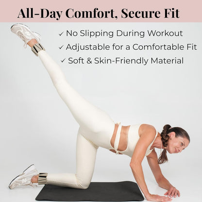 Wrist & Ankle Weights for Women – 2 lb Ankle Weights (Set of 2, 1 lb Each) | Arm Weights for Women | Leg Weights for Walking, Yoga, Cardio & Strength Training