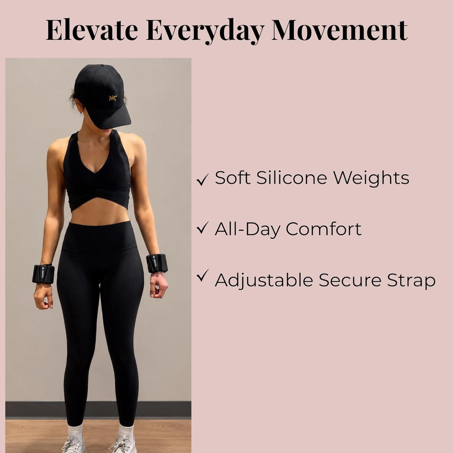 Wrist & Ankle Weights for Women – 2 lb Ankle Weights (Set of 2, 1 lb Each) | Arm Weights for Women | Leg Weights for Walking, Yoga, Cardio & Strength Training