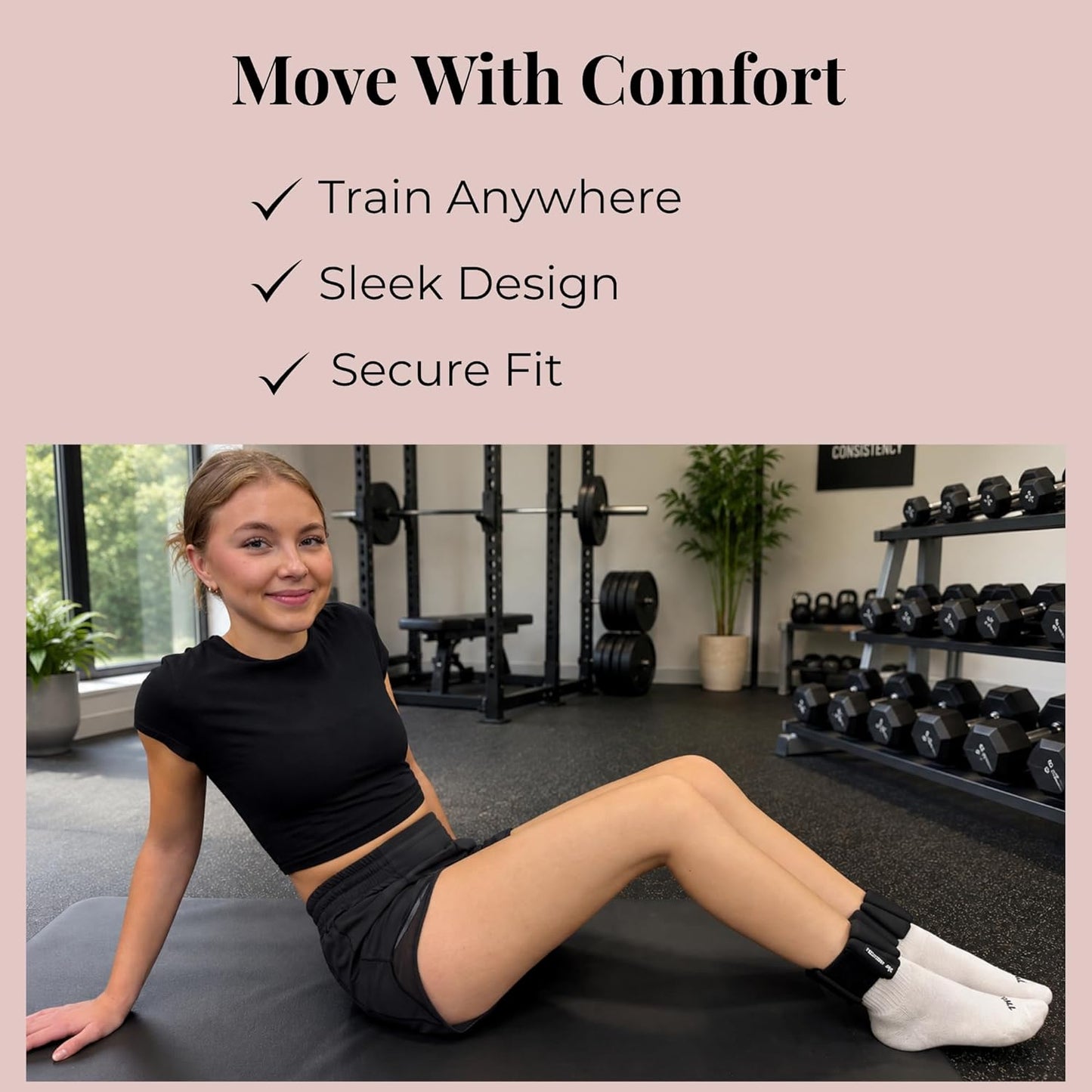 Wrist & Ankle Weights for Women – 2 lb Ankle Weights (Set of 2, 1 lb Each) | Arm Weights for Women | Leg Weights for Walking, Yoga, Cardio & Strength Training