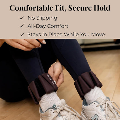Wrist & Ankle Weights for Women – 2 lb Ankle Weights (Set of 2, 1 lb Each) | Arm Weights for Women | Leg Weights for Walking, Yoga, Cardio & Strength Training