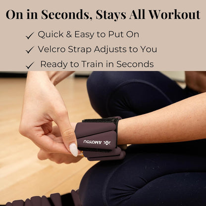 Wrist & Ankle Weights for Women – 2 lb Ankle Weights (Set of 2, 1 lb Each) | Arm Weights for Women | Leg Weights for Walking, Yoga, Cardio & Strength Training