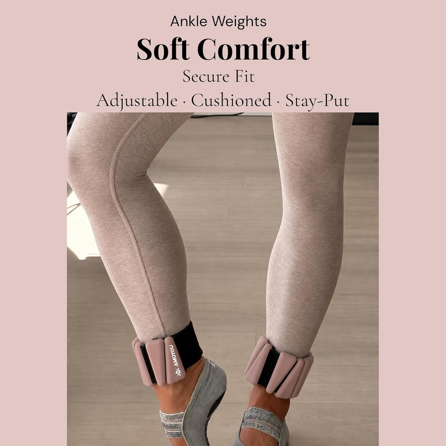 Wrist & Ankle Weights for Women – 2 lb Ankle Weights (Set of 2, 1 lb Each) | Arm Weights for Women | Leg Weights for Walking, Yoga, Cardio & Strength Training