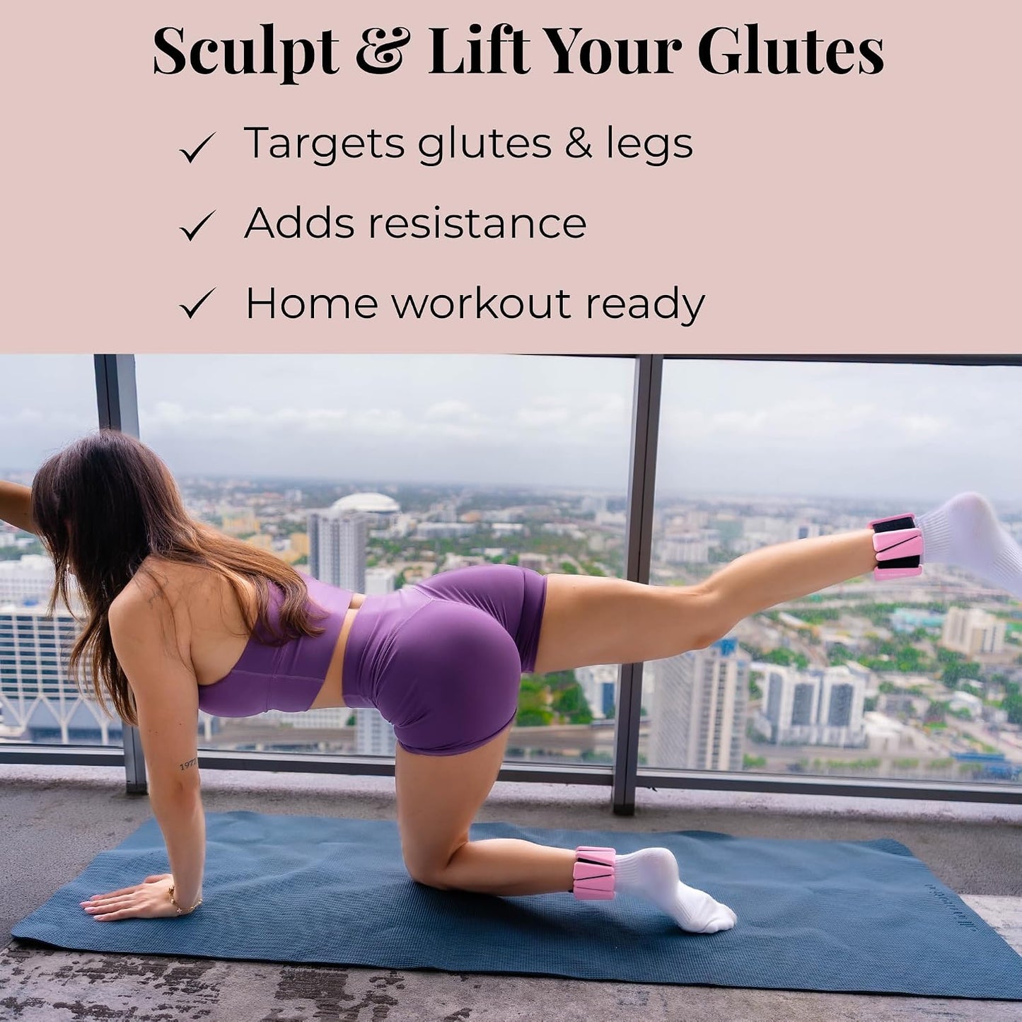 Wrist & Ankle Weights for Women – 2 lb Ankle Weights (Set of 2, 1 lb Each) | Arm Weights for Women | Leg Weights for Walking, Yoga, Cardio & Strength Training