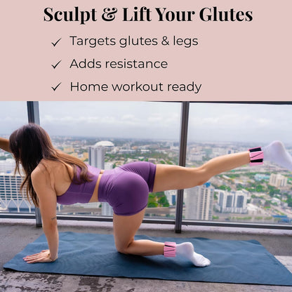 Wrist & Ankle Weights for Women – 2 lb Ankle Weights (Set of 2, 1 lb Each) | Arm Weights for Women | Leg Weights for Walking, Yoga, Cardio & Strength Training