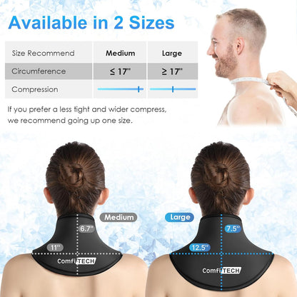 Neck Ice Pack Wrap Gel, Cooling Pad for Cervical and Shoulder, Large, 1 Pack