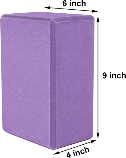 Yoga Blocks 4x6x9 Inch, High Density EVA Foam Yoga Brick for Meditation, Pilates