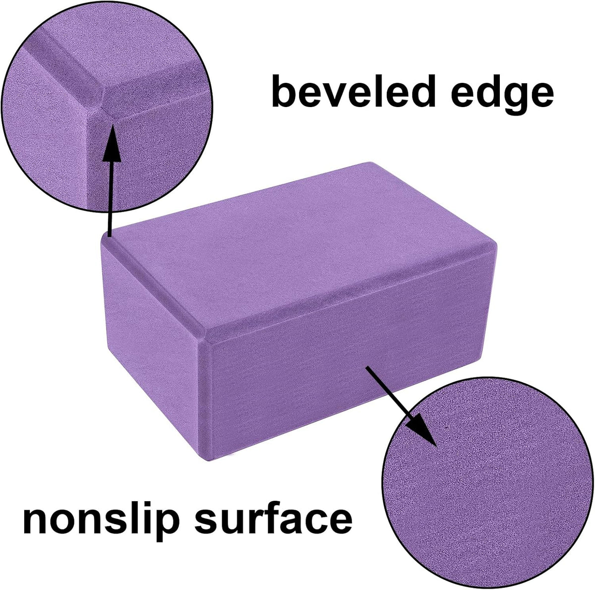 Yoga Blocks 4x6x9 Inch, High Density EVA Foam Yoga Brick for Meditation, Pilates