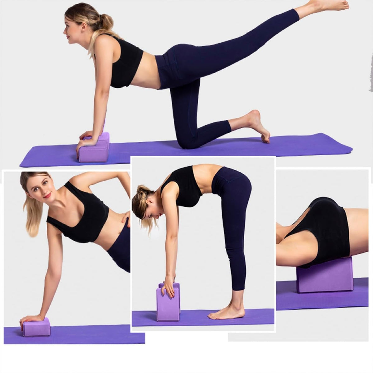 Yoga Blocks 4x6x9 Inch, High Density EVA Foam Yoga Brick for Meditation, Pilates