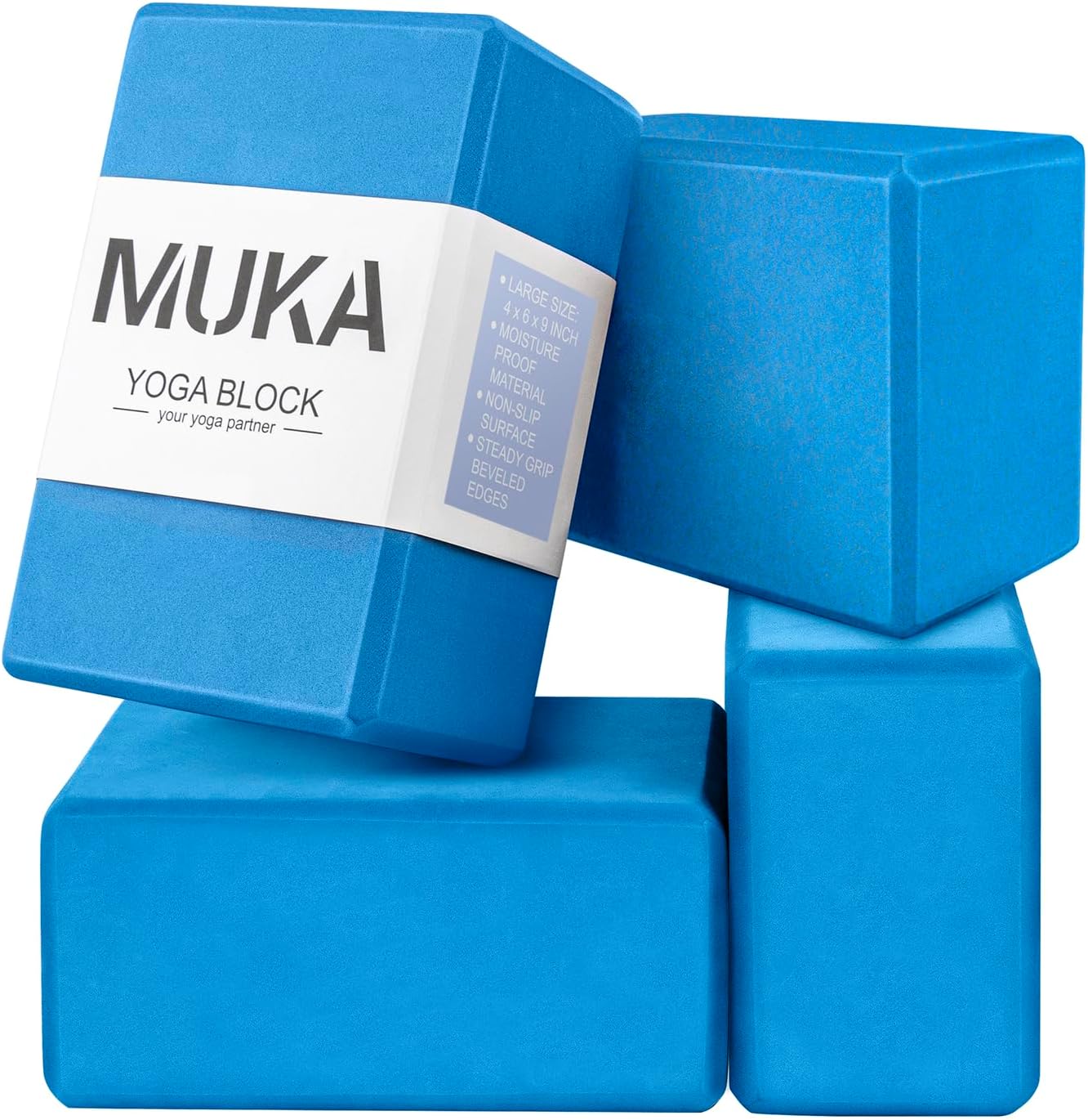 Yoga Blocks 4x6x9 Inch, High Density EVA Foam Yoga Brick for Meditation, Pilates
