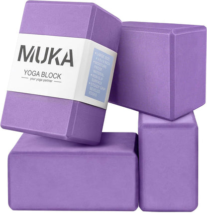 Yoga Blocks 4x6x9 Inch, High Density EVA Foam Yoga Brick for Meditation, Pilates