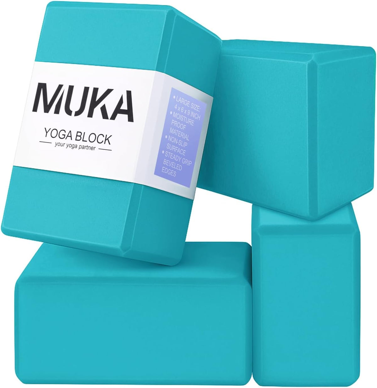 Yoga Blocks 4x6x9 Inch, High Density EVA Foam Yoga Brick for Meditation, Pilates