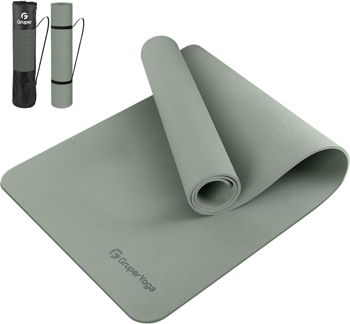 Yoga Mat Non Slip, 72"L x 24"W x 0.24"/0.32"TH, Anti-Tear Exercise Mat with Carrying Strap and Bag, Pro TPE Yoga Mats for Women, Workout Mats for Home, Pilates and Floor Exercises