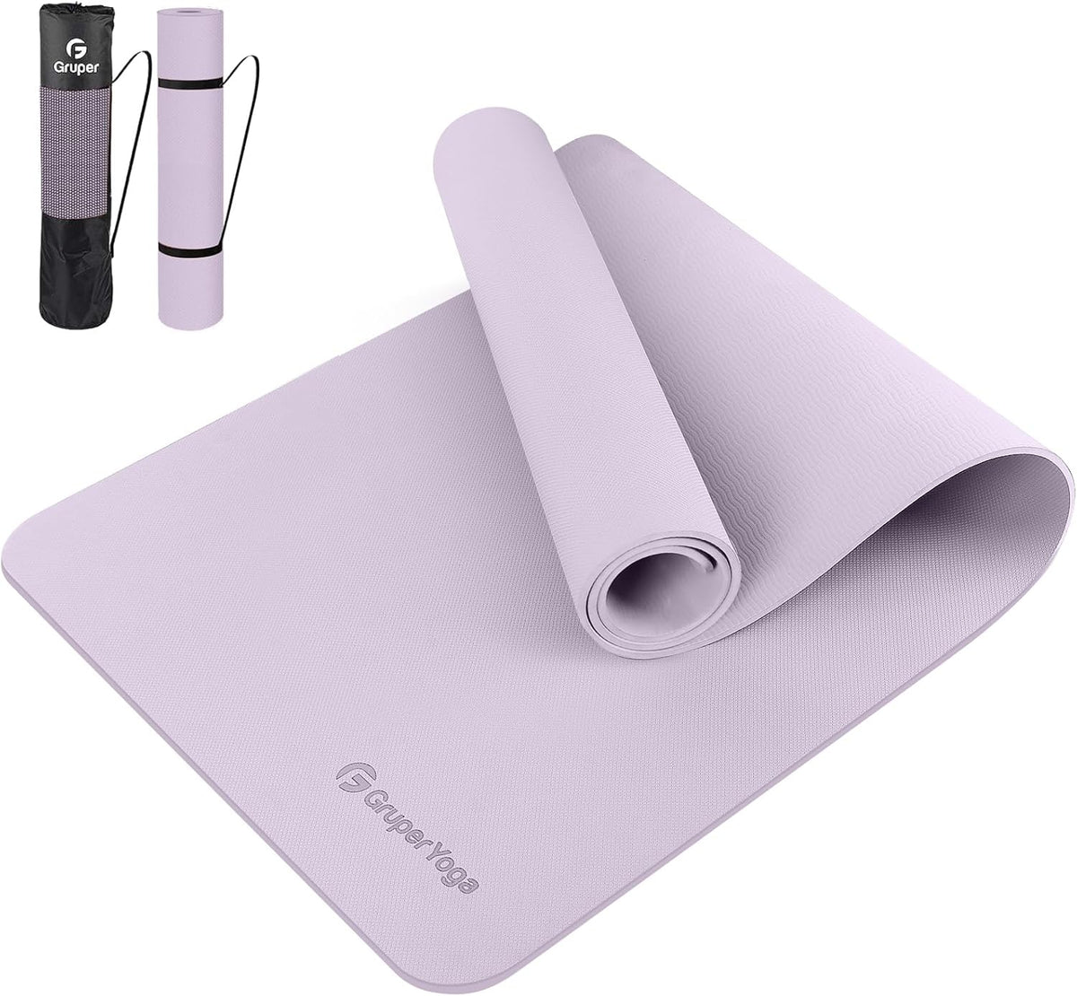 Yoga Mat Non Slip, 72"L x 24"W x 0.24"/0.32"TH, Anti-Tear Exercise Mat with Carrying Strap and Bag, Pro TPE Yoga Mats for Women, Workout Mats for Home, Pilates and Floor Exercises