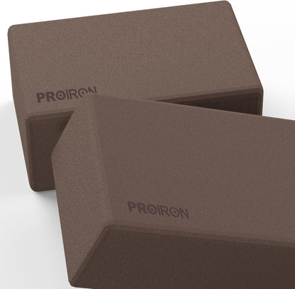 Yoga Blocks, 2 Pack Supportive High Density Premium Eva Foam, Soft Non-Slip Surface with Curved Edges Stretch Blocks For Yoga, Pilates, Stretching