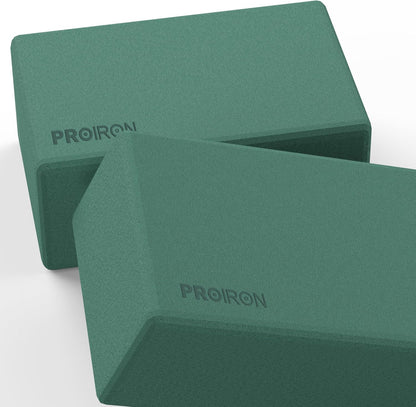 Yoga Blocks, 2 Pack Supportive High Density Premium Eva Foam, Soft Non-Slip Surface with Curved Edges Stretch Blocks For Yoga, Pilates, Stretching
