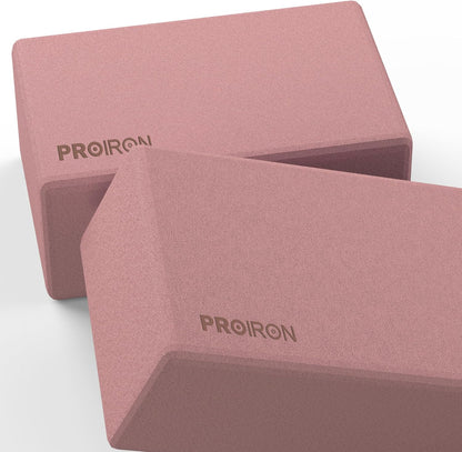 Yoga Blocks, 2 Pack Supportive High Density Premium Eva Foam, Soft Non-Slip Surface with Curved Edges Stretch Blocks For Yoga, Pilates, Stretching