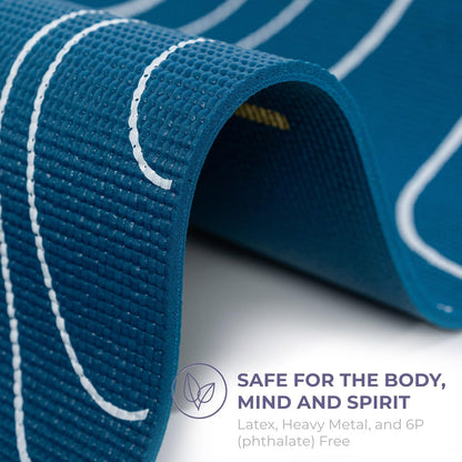 Ascend 6mm Thick Yoga Mat, 4 Pack, 72x24in | Premium Non Slip Exercise Mat for Pilates, Workout, Stretching, Fitness, Training - Gym Mat for Home and Studio