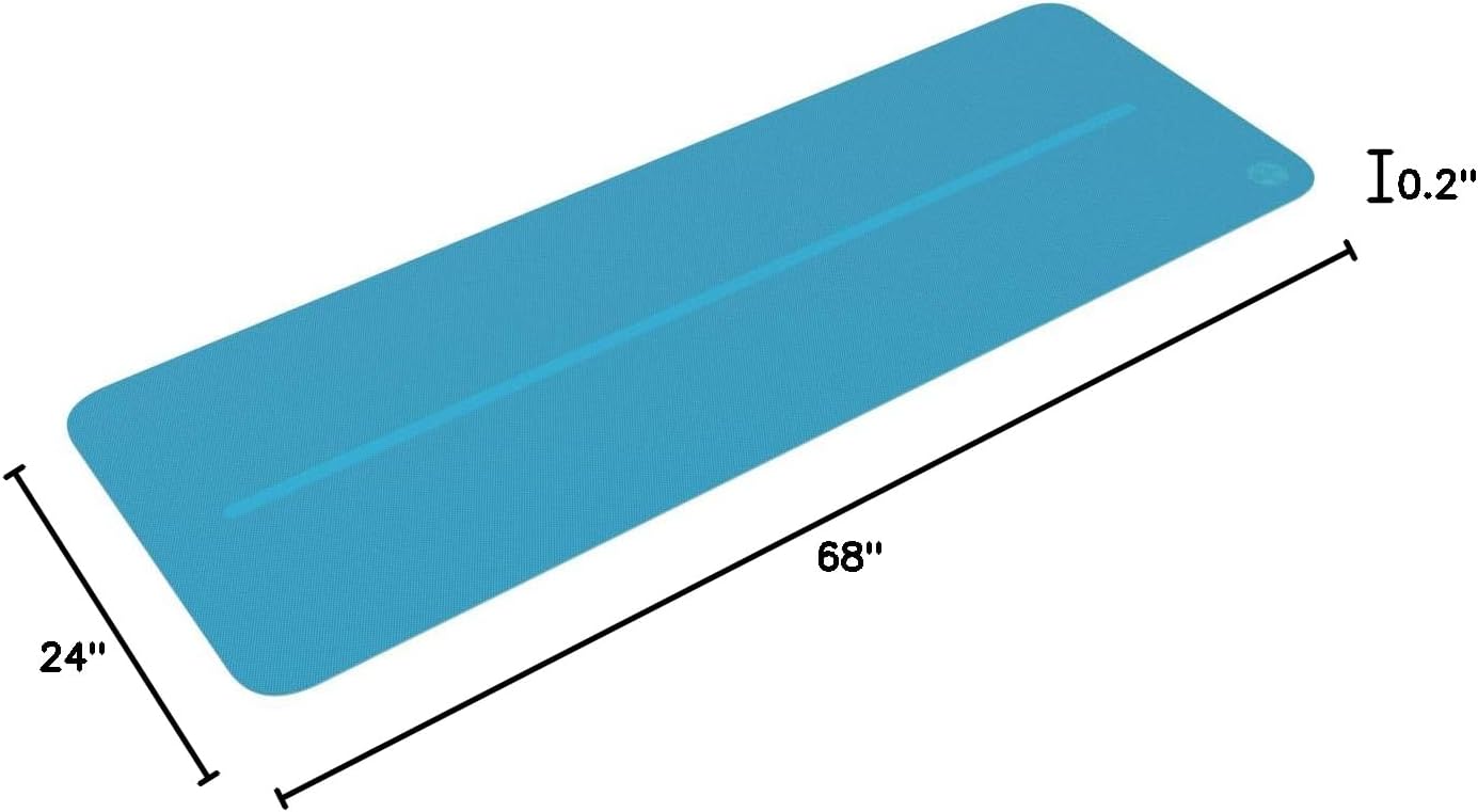 Begin Yoga Mat 68" - 5mm Cushioning | Comfortable, Lightweight & Reversible with Alignment Stripe | Budget-Friendly | 68 x 24 inches
