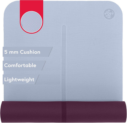 Begin Yoga Mat 68" - 5mm Cushioning | Comfortable, Lightweight & Reversible with Alignment Stripe | Budget-Friendly | 68 x 24 inches