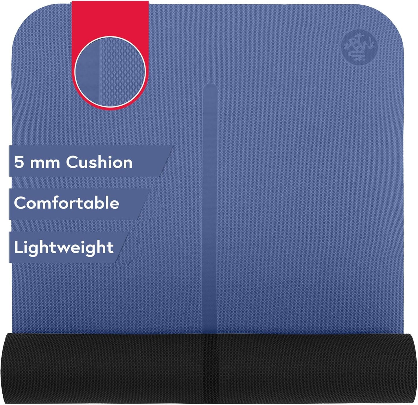 Begin Yoga Mat 68" - 5mm Cushioning | Comfortable, Lightweight & Reversible with Alignment Stripe | Budget-Friendly | 68 x 24 inches