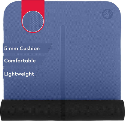 Begin Yoga Mat 68" - 5mm Cushioning | Comfortable, Lightweight & Reversible with Alignment Stripe | Budget-Friendly | 68 x 24 inches