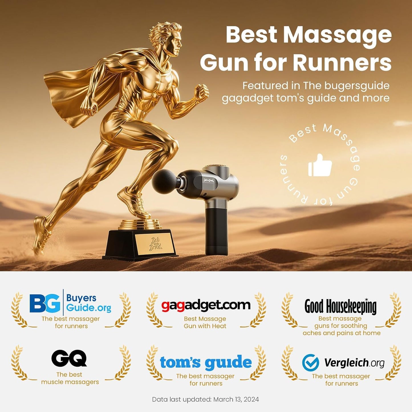 C2 Massage Gun, FSA Eligible & HSA Approved Deep Tissue Percussion Massager Gun, Muscle Massager with 5 Speeds and 5 Heads, Electric Back Massagers for Professional Athletes Home Gym