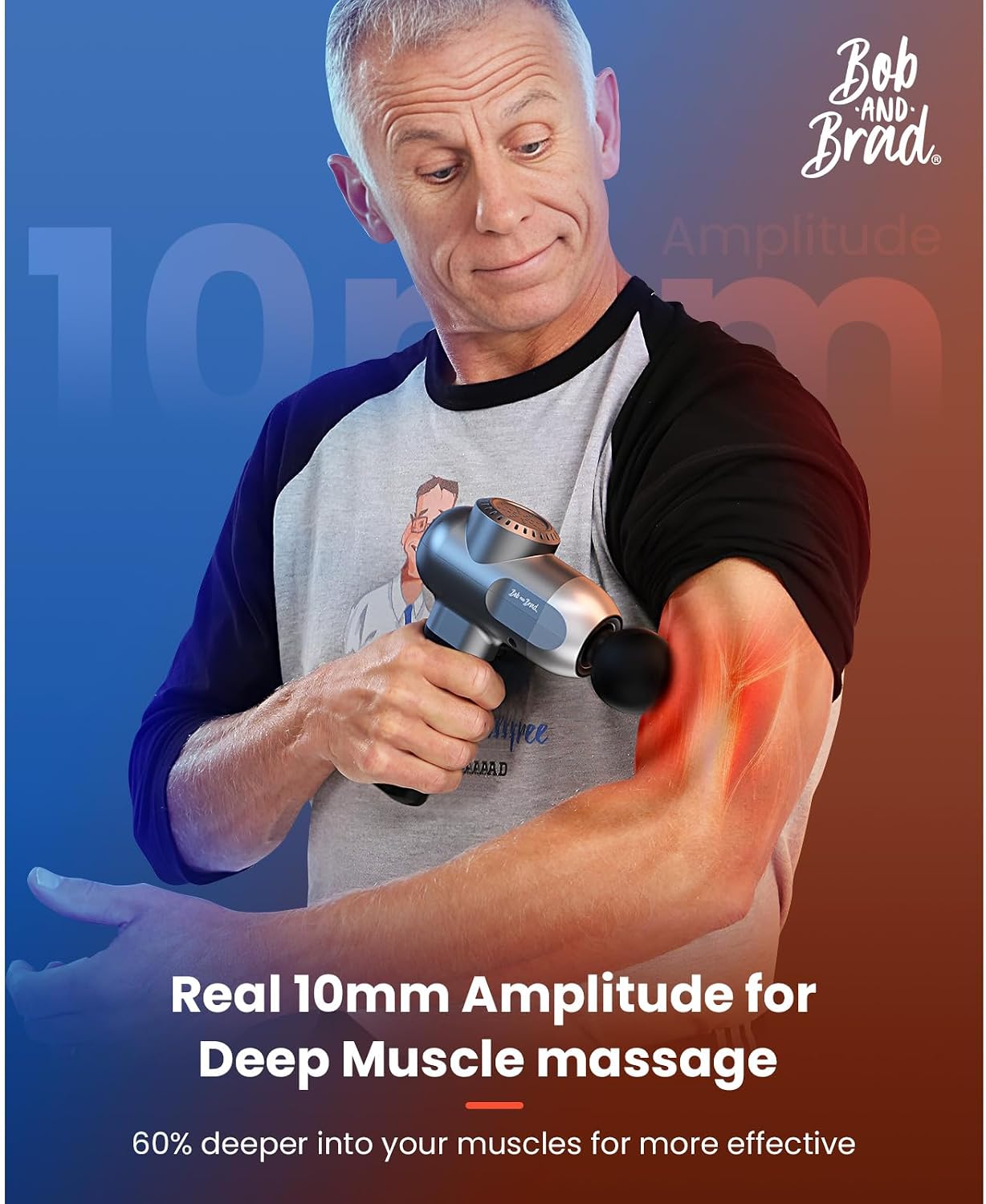 C2 Massage Gun, FSA Eligible & HSA Approved Deep Tissue Percussion Massager Gun, Muscle Massager with 5 Speeds and 5 Heads, Electric Back Massagers for Professional Athletes Home Gym