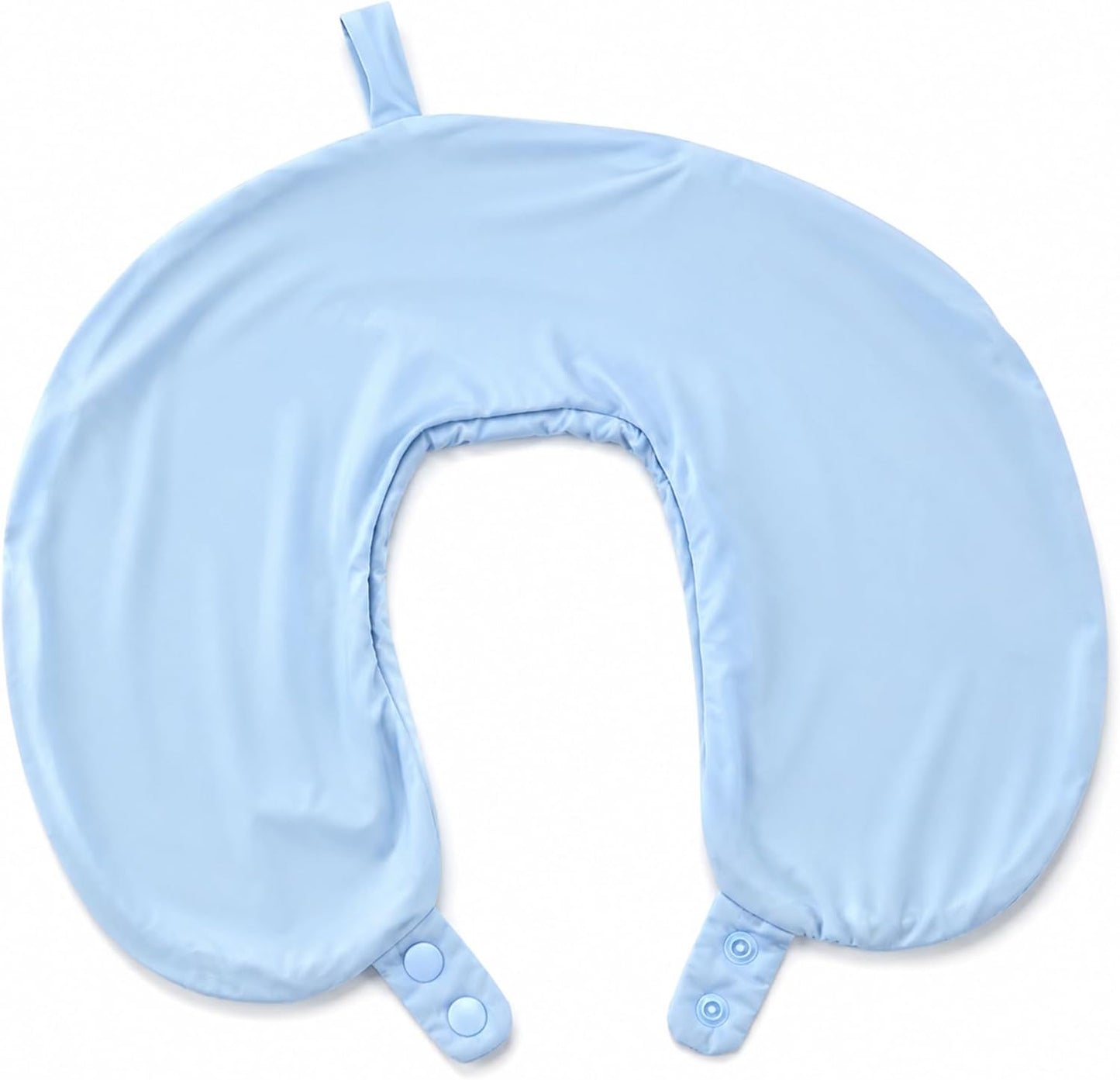 Cool Ice Silk Neck Pillow Cover, Double Snap, Fits U-Shaped Travel Pillows