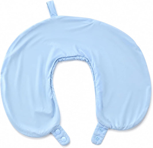 Cool Ice Silk Neck Pillow Cover, Double Snap, Fits U-Shaped Travel Pillows
