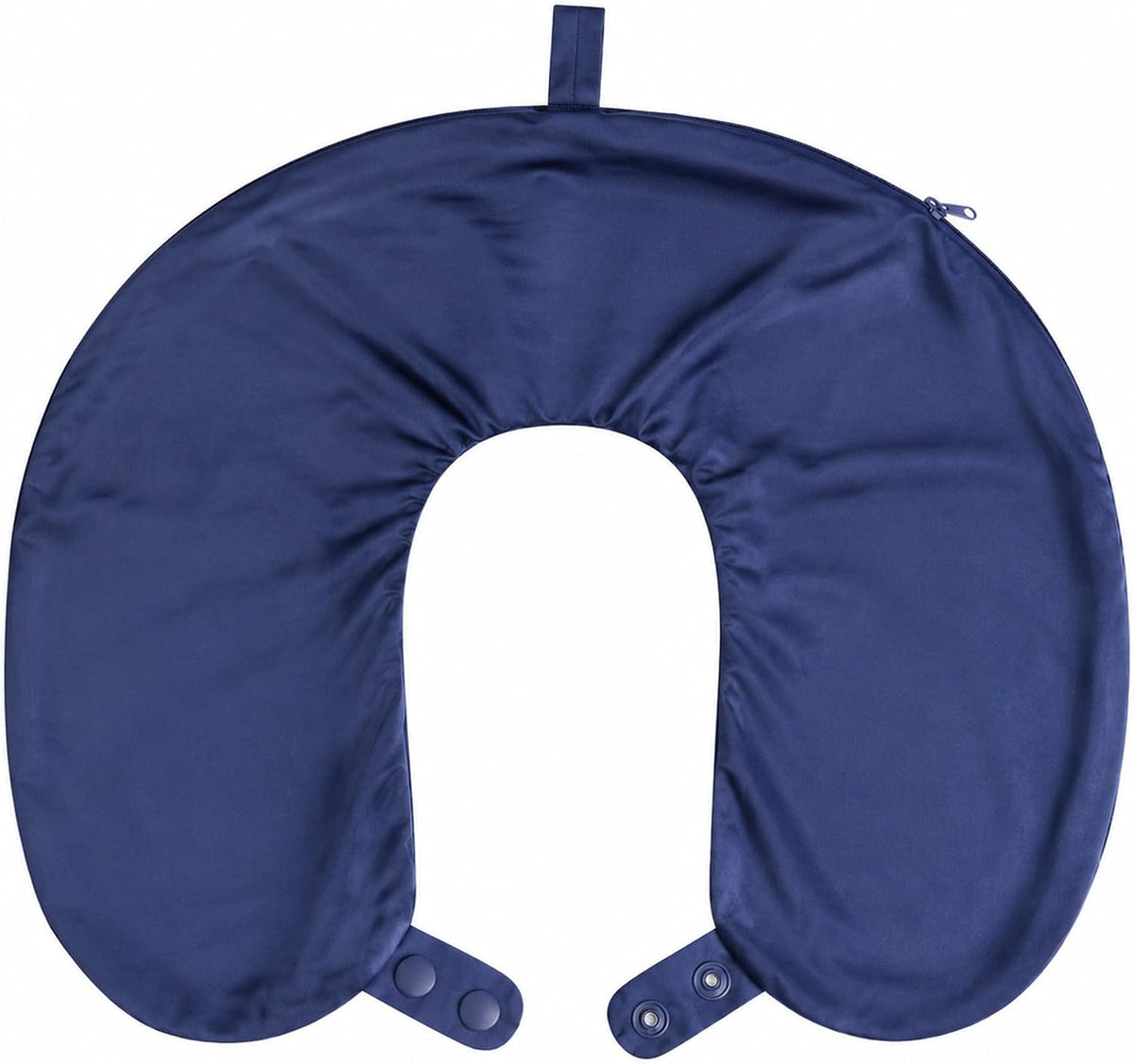 Cool Ice Silk Neck Pillow Cover, Double Snap, Fits U-Shaped Travel Pillows