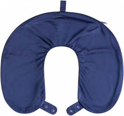 Cool Ice Silk Neck Pillow Cover, Double Snap, Fits U-Shaped Travel Pillows