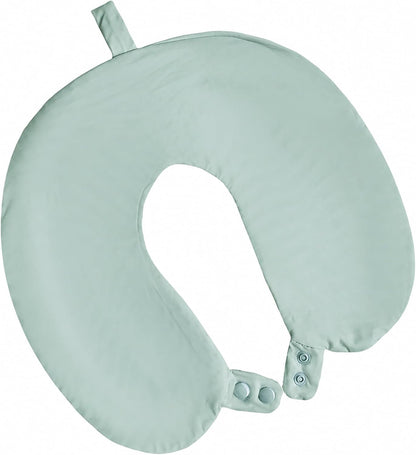Cool Ice Silk Neck Pillow Cover, Double Snap, Fits U-Shaped Travel Pillows