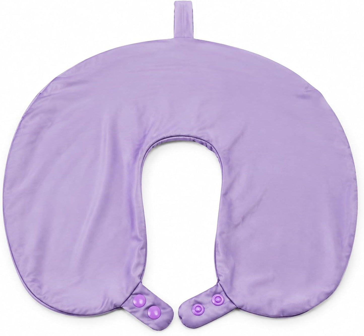 Cool Ice Silk Neck Pillow Cover, Double Snap, Fits U-Shaped Travel Pillows