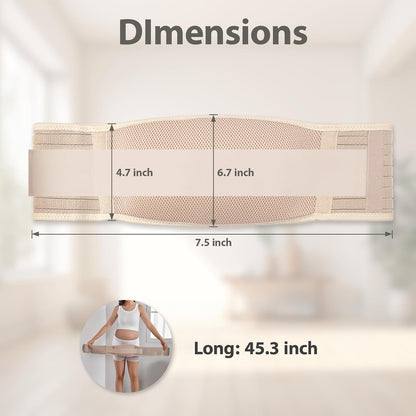 Maternity Belly Band, Pregnancy Support Belt with Extra Adjustable Wrap | Double Support, Soft, Breathable, Comfortable Belly Bands, for Pregnant Women and Pain Relief for Back, Pelvis