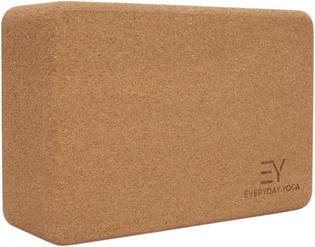 Premium Cork Block - Natural Cork, Improve Strength, Flexibility with Soft Brick Workout Handstand, (Single)