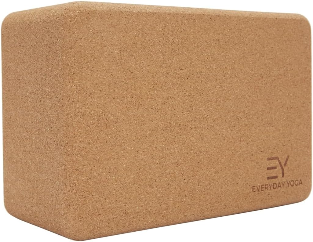 Premium Cork Block - Natural Cork, Improve Strength, Flexibility with Soft Brick Workout Handstand, (Single)