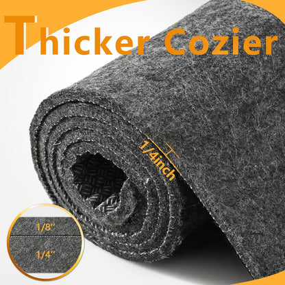 2x3 Non Slip Rug Pad Gripper, 1/4" Thick Cushioned Carpet Pads for Hardwood Floors, Felt and Silicone Backing, Under Area Rugs Anti Skid Mat Keep Rugs in Place