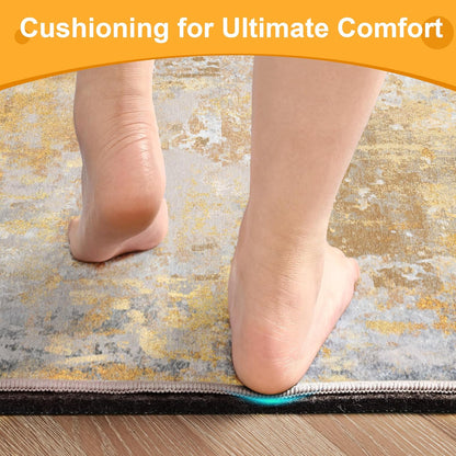 2x3 Non Slip Rug Pad Gripper, 1/4" Thick Cushioned Carpet Pads for Hardwood Floors, Felt and Silicone Backing, Under Area Rugs Anti Skid Mat Keep Rugs in Place
