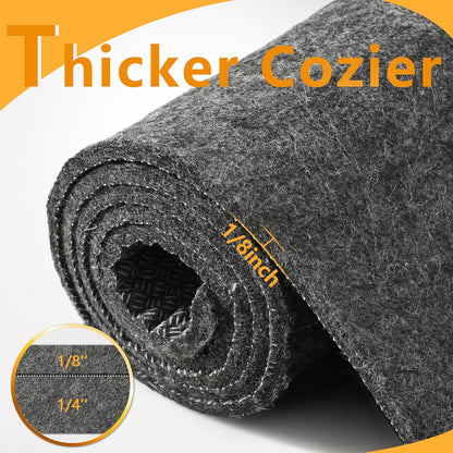 2x3 Non Slip Rug Pad Gripper, 1/4" Thick Cushioned Carpet Pads for Hardwood Floors, Felt and Silicone Backing, Under Area Rugs Anti Skid Mat Keep Rugs in Place