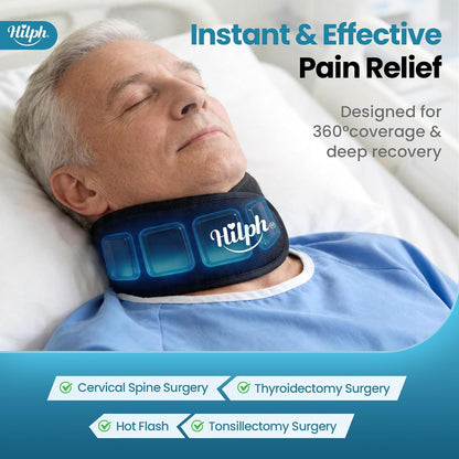 Neck Ice Pack Wrap, 45-Min Cold Therapy Ice Collar for Tonsillectomy
